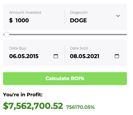 ماشین حساب DOGE ROI